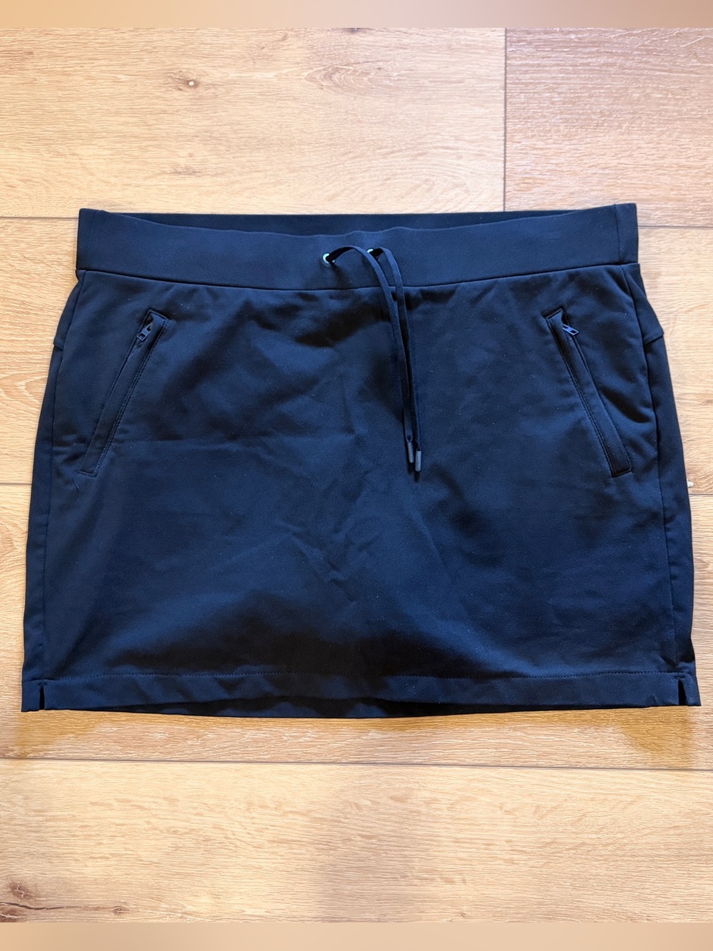 Athleta Black Mini Skort with Zip Pockets